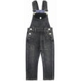 thumbnail image 1 of KIDSCOOL SPACE Jeans Ajustés pour Petits Garçons, Salopette en Denim à Poche à Rabat pour Tout-Petits, Gris, 3-4 Ans, 1 of 6