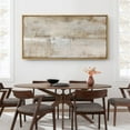 thumbnail image 4 of Large Framed Canvas Print Neutral Beige and White Textured with a Weathered LookWall Art Decorative Ready to Hang Painting for Living room Bedroom 60x30 inches Natural Frame, 4 of 7
