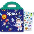 thumbnail image 1 of Reusable Sticker Book Cute Space Stickers,Window Clings for Kids,Educational Magic Sticker Pad Book Toys for Kids Toddlers Boys 2-4, 1 of 5