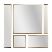 Bronze Metal Framed 5 Piece Accent Mirror Variety Set