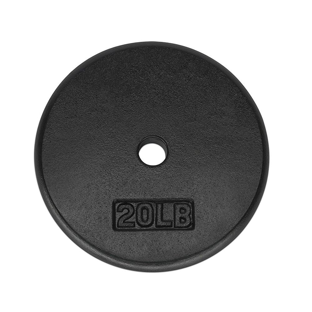 Yes4All Standard Cast Iron Weight Plate, 20 lbs