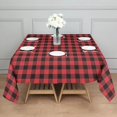thumbnail image 3 of Red and White Checkered Pattern Square Tablecloth,Waterproof Square Table Cover,Wipeable Spillproof Washable Table Cover for Home Kitchen Party Decor 52"x52"(132x132cm), 3 of 6