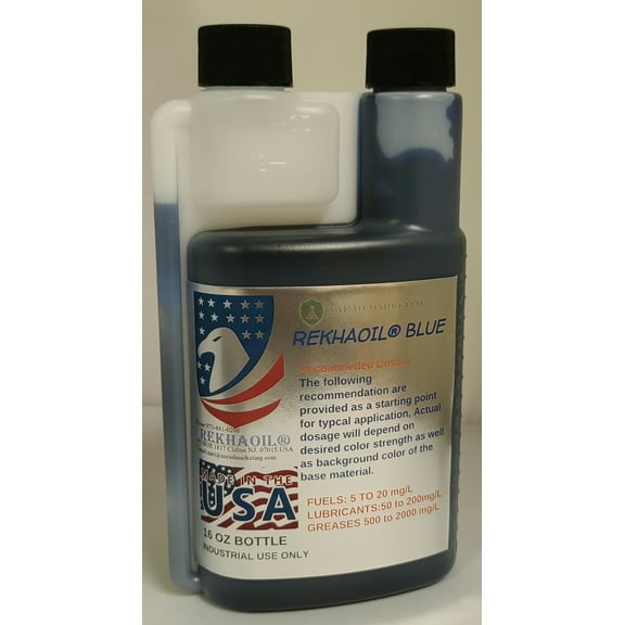 Rekhaoil® Blue Dye for Petroleum Products 8oz Bottle