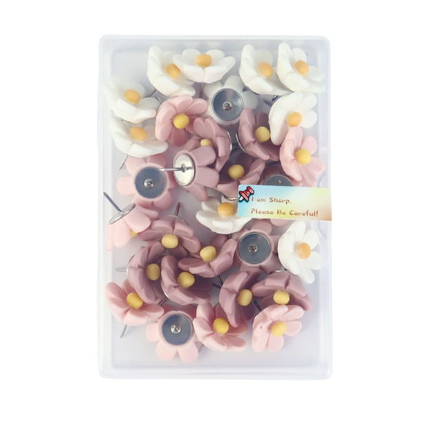 Flor Empuje Pasadores para tablero de corcho Decorativo Pulgar Pushpin Cute Cork Board Floret Push Pin para tablones de anuncios