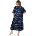 thumbnail image 2 of Valcatch Women Nightgowns Short Sleeve Floral Sleep Dress Loose Comfy Nightdress Plus Size, 2 of 8