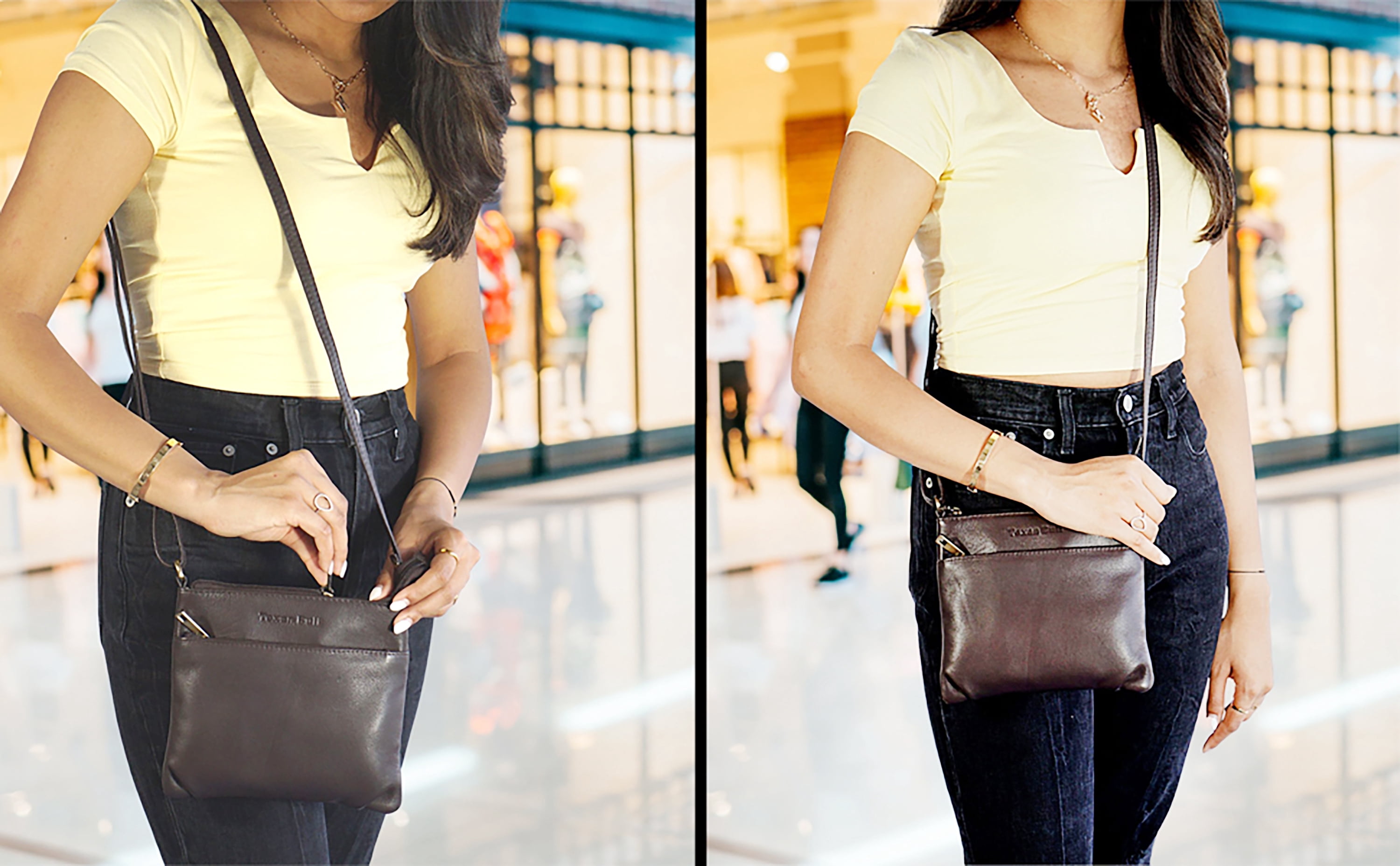 Texan Bull Leather Crossbody Bags For Women-Adjustable Shoulder Strap Women Purses Travel Handbags