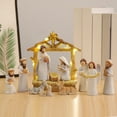 thumbnail image 2 of Mini Easter Nativity Set - Small Tabletop Nativity Scene with Resin Figures, Little People Nativity Set for Indoor Decor, Christian Religious Figurines & Easter Nativity Scene Decor, 2 of 4