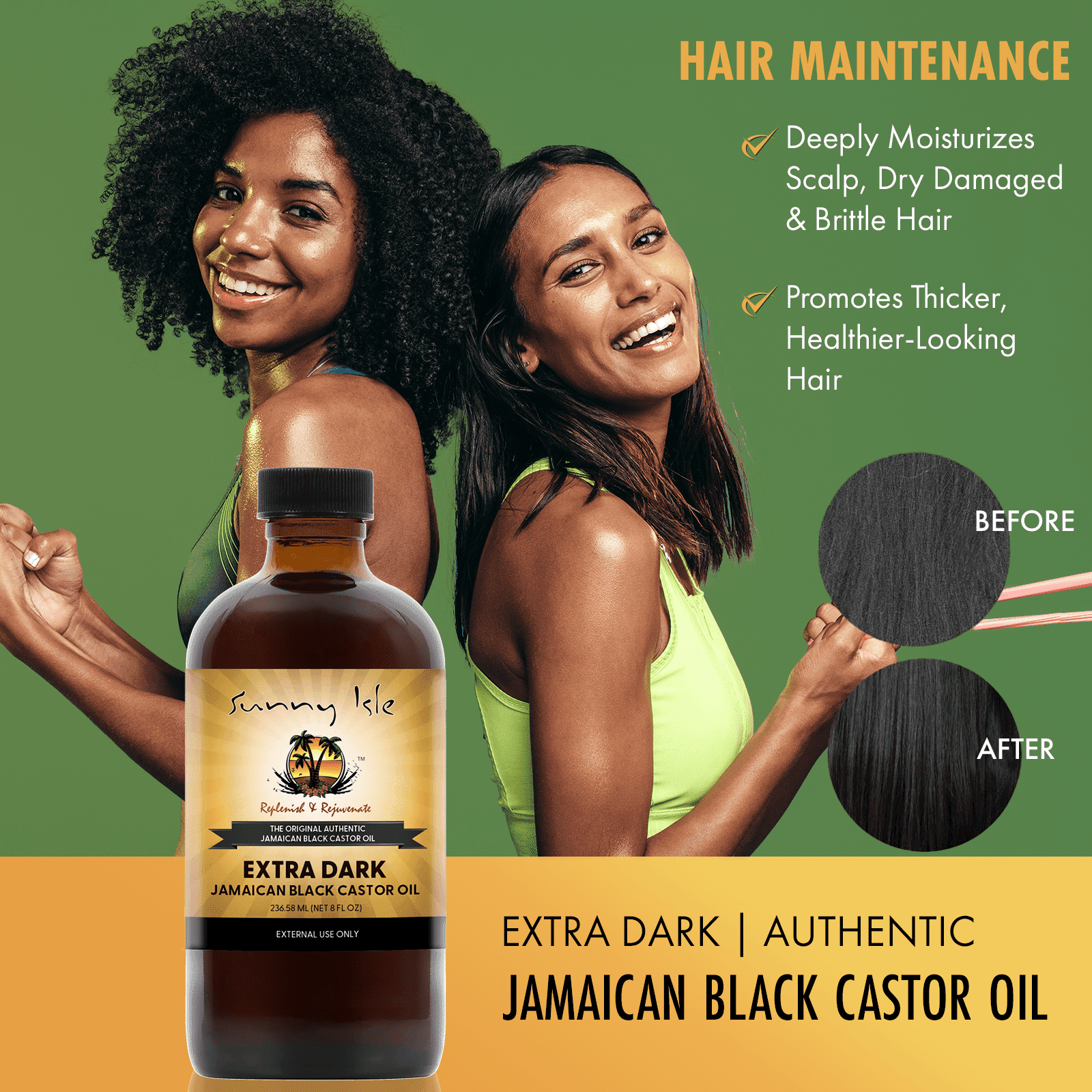 Sunny Isle Extra Dark Jamaican Black Castor Oil, 8 oz