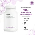 thumbnail image 6 of SuperSmart 5-HTP 100mg per Day (High Purity) - 98% 5-HTP Supplement - Griffonia Simplicifolia Extract - 5-HydroxyTryptoPhan | Non-GMO & Gluten Free - 90 Vegetarian Capsules, 6 of 9