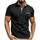 thumbnail image 1 of Mangas de Mano para Hombres de Manga Corta Raya Botón Abajo Camisa Casual Poliéster Gradiente Patrón Cuello Redondo para el Uso Diario, Moda de Ocio para la Primavera, 1 of 8