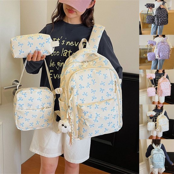 Backpacks For School 3 In 1 Backpack Set Spacious Multi Compartments Modern Design For Teen Students Daily School Travel Use