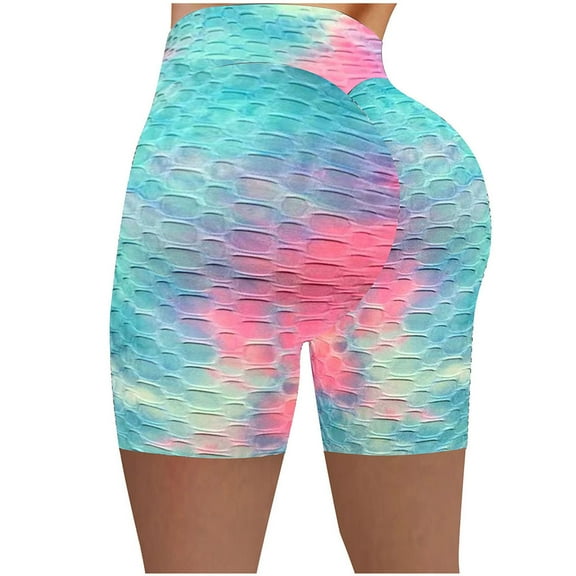 Abcnature Plus Size Shorts, Womens Athletic Shorts, Fashion Women Short Multicolor Tight High Waist Elasticity Sports Yoga, Comfy Beach Shorts, Yoga Pants, Cycling Sport Shorts Red M