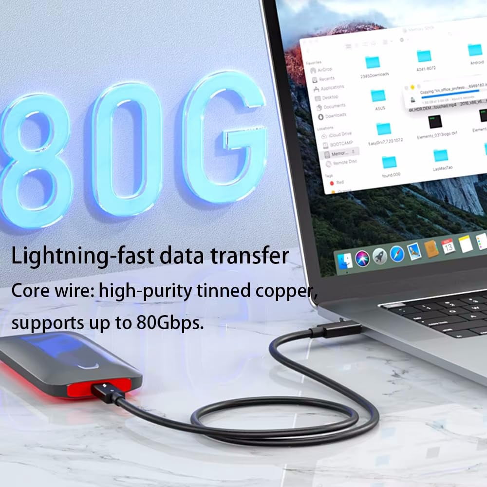3 Thunderbolt 5/4 Compatible, 1516, Lenovo, HP, Samsung, Dell, Laptop Super Fast Charging, Video Display, Monitor, Docking Station, Hub, Data Transfer