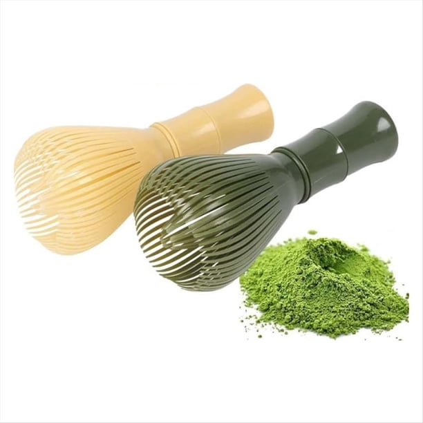 2 Piezas PP Resina Matcha Batidor Chasen Cepillo Herramientas para Matcha Té Verde en Polvo Reutilizable Batidor de Polvo Preparar