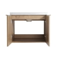 thumbnail image 4 of BNK 24 inch Bathroom Vanity with Sink, Wall-Mounted Bathroom Vanity, Modern Vanity and Sink, Brown Bathroom Vanity Set, 4 of 15