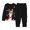 Black, variant on Themed Kids Pajama Cozy Holiday Print Loungewear For Girls Festive Family Sleepwear Soft Two Piece Outfit