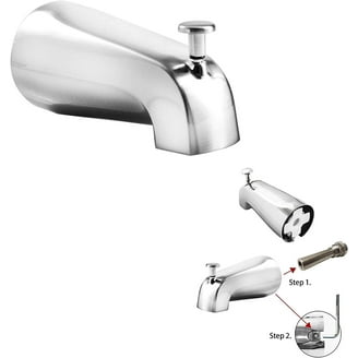 Shower Diverter Spout Slip Fit Tub Spout With Diverter - Polished Chrome Bathtub Faucet Compatible With American Standard 8888026.002 Kohler Tub Spout Diverter Repair Kit