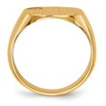 thumbnail image 2 of 14K Yellow Gold Ring Band Signet 4 to 14.6 mm (tapered), Size 7, 2 of 5
