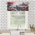 thumbnail image 3 of Cherry Blossom Kitchen Valance Curtain Rod Pocket Japanese Pink Floral Plum Flower Traditional Decor Thermal Insulated Room Darkening Curtain for Dinning Room 54 by 18 in, 1 Panel, 3 of 6