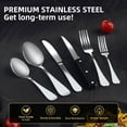 thumbnail image 3 of TINANA 48 PCS Silverware Sets with Organizer, Silver Flatware Set Set for 8, Premium Stainless Steel Cutlery Utensil Set with Steak Knives Forks and Spoons, Dishwasher Safe, 3 of 9