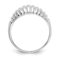 thumbnail image 2 of Auriga Fine Jewelry 14K White Gold High Ribbed Dome Ring for Women Size 7, 2 of 6