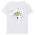 thumbnail image 4 of Womens Tops Dressy Casual Short Sleeve Loose Womens T Shirts Graphic Tees Trendy Short Sleeve Button Up Shirts for Women Cropped, 4 of 5