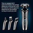 thumbnail image 4 of Barba eléctrica Trimmer 3W inalámbrico IPX5 Afeitador a prueba de agua Afeitadora Seco Mojado Cubriendo Viaje Cabello Máquina de afeitar con cabezas de reemplazo Negro sidaley CE001612-01B, 4 of 7