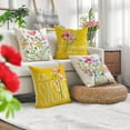 thumbnail image 2 of Spring Outdoor Throw Pillow Covers 16x16 Set of 4 Garden Flowers Farmhouse Patio Decorative Cushion Covers Home Decor Couch for Sofa Bedroom Livingroom, 2 of 5