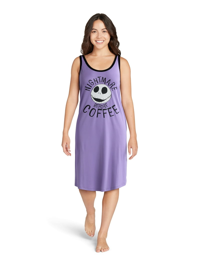 Disney Nightmare Before Christmas Women's and Women's Plus Sleep Tank Dress,  Sizes XS-3X - Walmart.com