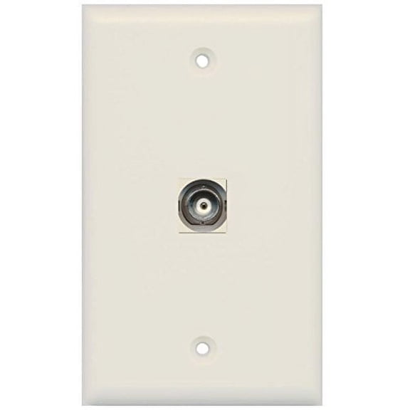 RiteAV BNC Video Wall Plate with Keystone Coupler Type Jack - 1 Port - Light Almond