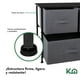 thumbnail image 3 of Comoda Cajonera de 5 Cajones Mueble Organizador Tela Madera gris L, 3 of 5