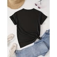 thumbnail image 2 of [Butterfly Print T-Shirt] Casual Butterfly Print Crew Neck T-Shirt | Women's Short Sleeve Top For Spring & Summer, 2 of 5