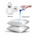 thumbnail image 5 of Waterproof Outdoor Throw Pillows with Inserts 18"x18" Set of 2, Grey Botanical Soft Decorative Pillowcases for Couch Bedroom, Weeping Eucalyptus Leaves Watercolor Pillow Covers for Sofa Living Room, 5 of 8