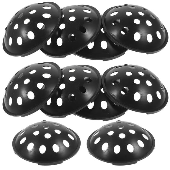 WRITWAA Flower Pot Bottom Hole Mat Bonsai Bottom Mats Black Planter Bottoms Mesh Design 10Pcs