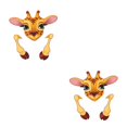 thumbnail image 3 of Toystoory De dibujos animados pegatina de Animal para interruptor de la habitación dormitorio baño interruptor de luz lindo etiqueta para jirafa 2piezas, 3 of 6