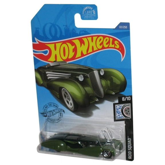 Hot Wheels Rod Squad 8/10 (2017) Green Custom Cadillac Fleetwood Toy Car 121/250