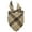 Beige, variant on Plaid Dog Bandanas, Plaid Reversible Triangle Bibs Scarf with Tassels, Halloween Thanksgiving Christmas Holiday Dog Bandanas for Small Medium Large Dog Beige