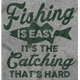 thumbnail image 2 of Angler Fishing Humor Easy Hard Catch Crewneck T Shirts Boy Girl Teen Brisco Brands XS, 2 of 6