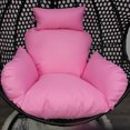 thumbnail image 4 of SK CHUMRA Egg Chair Cushion Hanging Basket Chair Pads Wicker Rattan Hanging Seat Cushion Nonslip Soft Headrest & Armrest Outdoor Porch Backyard UV Resistant Patio Hammock Swing Cushions (Pink), 4 of 5