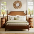 thumbnail image 5 of Tribesigns Solid Wood End Table Set of 2 with 3 Rattan Drawers, Walnut & Oak Side Tables with Embossed Handles, Nightstands for Living Room and Bedroom, No Assembly Required, 5 of 5
