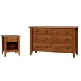 thumbnail image 1 of Ensemble de Chambre 2 Pcs avec Commode et Table de Nuit en Chêne Huilé, 1 of 7
