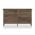thumbnail image 1 of Furniture of America Reyes Rustic Wood 6-Drawer Dresser in Distressed Walnut, 1 of 6