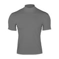 thumbnail image 4 of LRGSHF Men's Shirts Short Sleeve Fashion Turtleneck Summer Fitted T-Shirts Breathable Lightweight Casual Basic Pullover Soft Solid Color Tees, 4 of 6