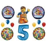 Lego 2 Movie 5th Birthday Party Balloons Decoration Supplies Fifth