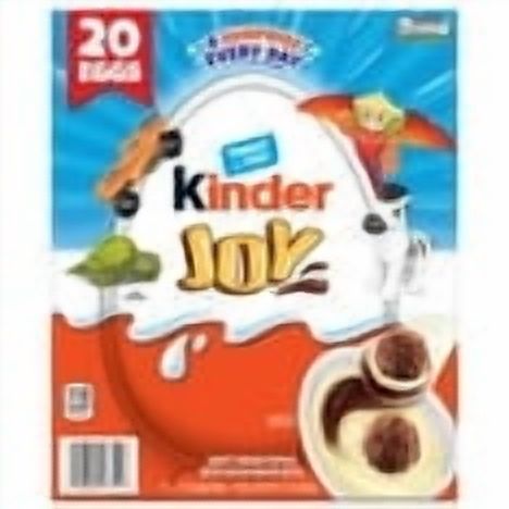 Kinder Joy White Chocolate Surprise Eggs, 0.7 oz., 20 Count with white bowl by OMA