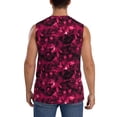 thumbnail image 4 of Fotbe Burgundy Tie Dye Men's Camiseta sin Mangas Estampada para Hombres, Playera Casual para Gimnasio, Entrenamiento, Playa-Medium, 4 of 7