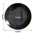 thumbnail image 3 of Efavormart 10 Pack | 8" Glossy Black Round Plastic Dinner Plates With Gold Rim, Disposable Party Plates, 3 of 11