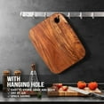thumbnail image 2 of Small Wood Cutting Board,Acacia Wooden Cutting Boards with Handle for Kitchen,Bohemian Charcuterie Serving Board for Meat and Cheese, Chopping Board with Handle(12.6"x7.67"x0.6"), 2 of 6