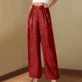 thumbnail image 4 of yillto Womens Wide Leg Pant High Waist Fashion Trendy Party Night out Loose Trousers Outfits for Clubwear, 4 of 5