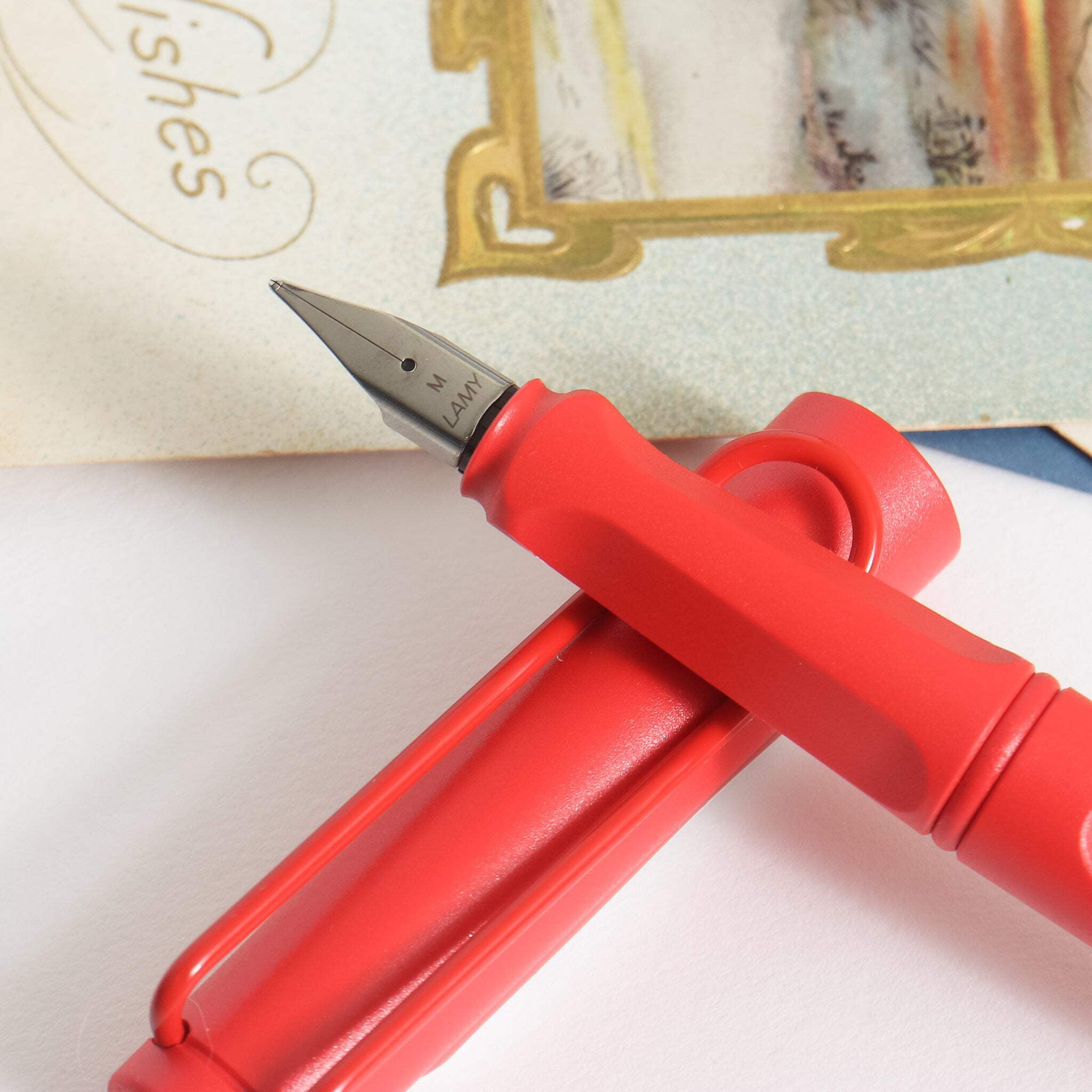 Lamy Safari Fountain Pen - Strawberry. Fine